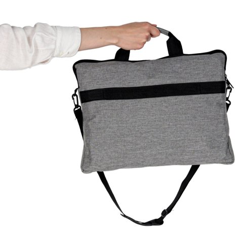 Torba na laptopa 15,6 cali etui pokrowiec z paskiem teczka damska męska mocna szara Torba na laptopa 15,6 cali etui pokrowiec z paskiem teczka damska męska mocna szara