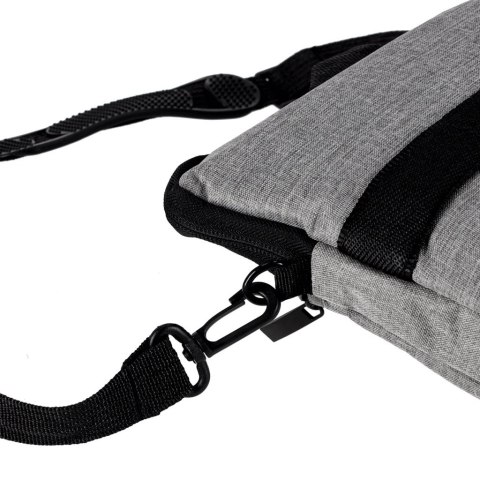 Torba na laptopa 15,6 cali etui pokrowiec z paskiem teczka damska męska mocna szara Torba na laptopa 15,6 cali etui pokrowiec z paskiem teczka damska męska mocna szara