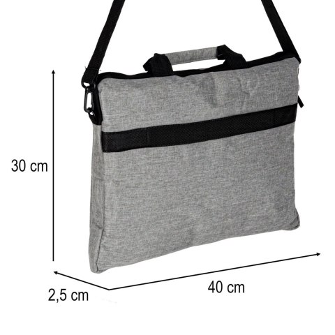 Torba na laptopa 15,6 cali etui pokrowiec z paskiem teczka damska męska mocna szara Torba na laptopa 15,6 cali etui pokrowiec z paskiem teczka damska męska mocna szara