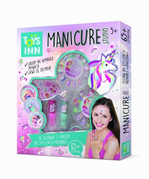 Zestaw manicure studio 3 lakiery jednorożec