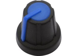 8696# Gałka potencjometru czarna n-2 wsk.nieb. 17.5mm