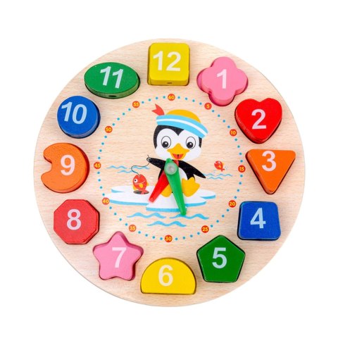 Drewniany Zegar Edukacyjny Montessori Nauka Godzin Klocki Do Nawlekania Drewniany Zegar Edukacyjny Montessori Nauka Godzin Klocki Do Nawlekania