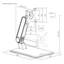 Uchwyt do monitora dotykowego Maclean, wolnostojący z podstawą, VESA 75x75/100x100, 17"-32", max 8kg, MC-989 Uchwyt do monitora dotykowego Maclean, wolnostojący z podstawą, VESA 75x75/100x100, 17"-32", max 8kg, MC-989