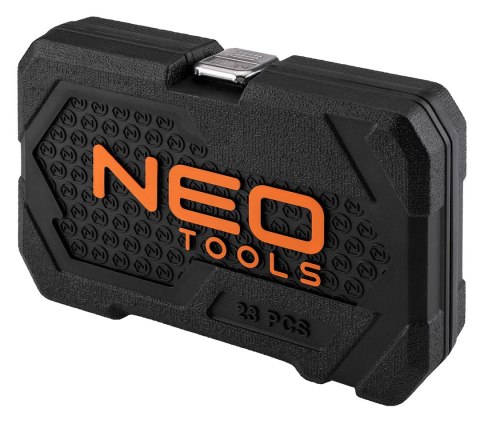 Zestaw kluczy nasadowych 1/4", 23 szt., satynowy Zestaw kluczy nasadowych 1/4", 23 szt., satynowy
