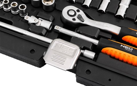 Zestaw kluczy nasadowych 1/4", 23 szt., satynowy Zestaw kluczy nasadowych 1/4", 23 szt., satynowy