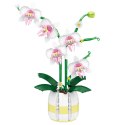 Klocki Konstrukcyjne Orchidea Storczyk W Doniczce Różowo-Biała 616 el.