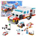 Klocki Konstrukcyjne Zestaw Ratowniczy Ambulans Pogotowie 6w1 122 el.