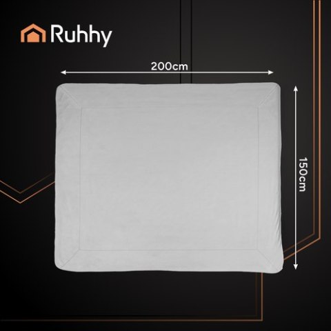 Koc dwustronny 150x200cm jasnoszary Ruhhy 26293 Koc dwustronny 150x200cm jasnoszary Ruhhy 26293
