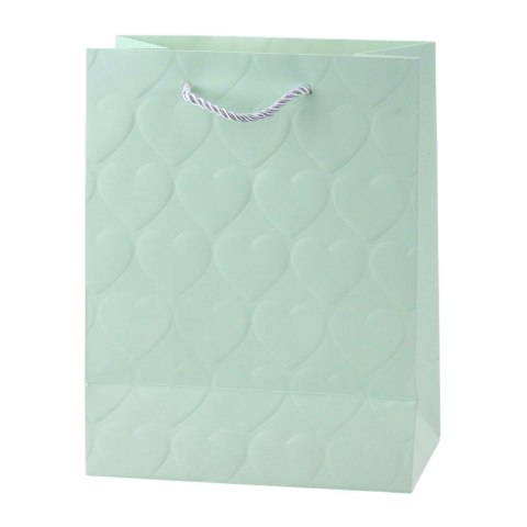 Torba Prezentowa Elegancka Tłoczone Serca Pastelowa 23 x 18 x 10,5 cm Torba Prezentowa Elegancka Tłoczone Serca Pastelowa 23 x 18 x 10,5 cm