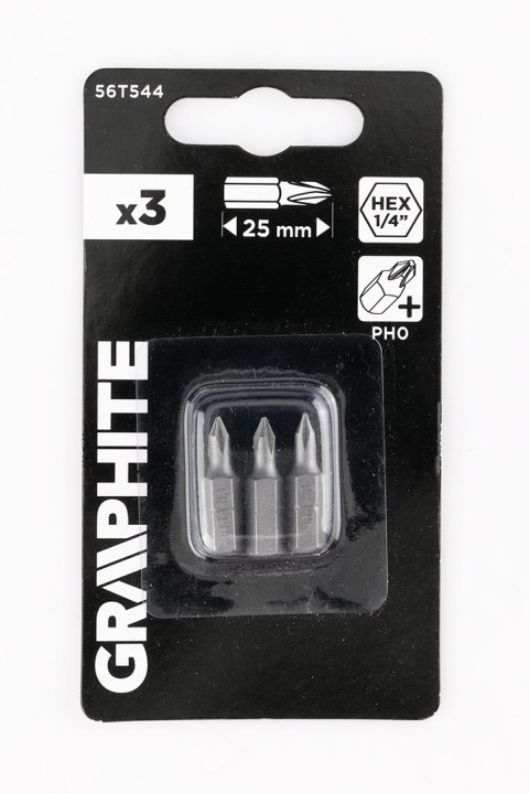 Bity PH0 x 25 mm, 3 szt. Bity PH0 x 25 mm, 3 szt.