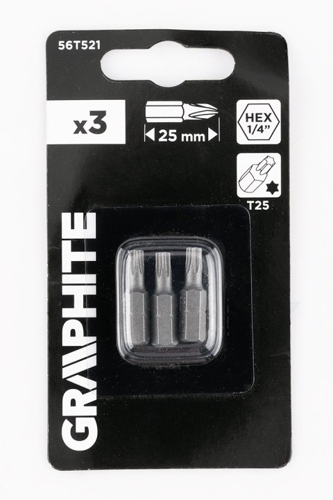 Bity Torx T25 x 25 mm, 3 szt. Bity Torx T25 x 25 mm, 3 szt.