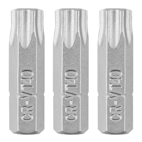 Bity Torx T40 x 25 mm, 3 szt. Bity Torx T40 x 25 mm, 3 szt.