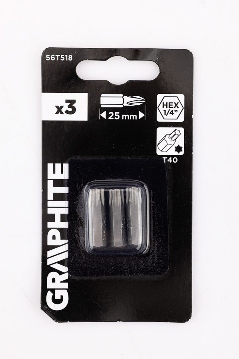 Bity Torx T40 x 25 mm, 3 szt. Bity Torx T40 x 25 mm, 3 szt.