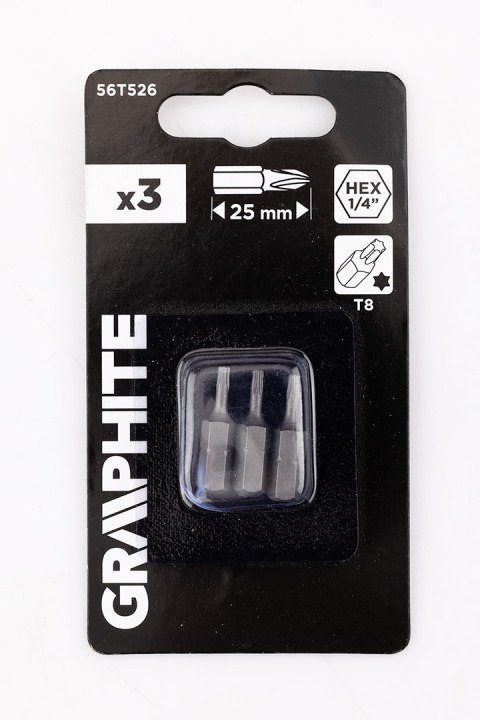 Bity Torx T8 x 25 mm, 3 szt. Bity Torx T8 x 25 mm, 3 szt.
