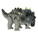 DINOZAUR TRICERATOPS ZABAWKA INTERAKTYWNA NA BATERIE CHODZI ŚWIECI RYCZY