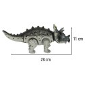 DINOZAUR TRICERATOPS ZABAWKA INTERAKTYWNA NA BATERIE CHODZI ŚWIECI RYCZY