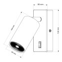 Kinkiet / lampa ścienna Maclean, punktowa, okrągła, GU10, z włącznikiem 55x100mm, kolor biały, MCE369 W Kinkiet / lampa ścienna Maclean, punktowa, okrągła, GU10, z włącznikiem 55x100mm, kolor biały, MCE369 W