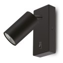 Kinkiet / lampa ścienna Maclean, punktowa, okrągła, GU10, z włącznikiem, 55x100mm, kolor czarny, MCE369 B Kinkiet / lampa ścienna Maclean, punktowa, okrągła, GU10, z włącznikiem, 55x100mm, kolor czarny, MCE369 B