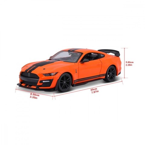 Model kompozytowy 2020 mustang shelby gt500 pomarańczowy 1:24 Model kompozytowy 2020 mustang shelby gt500 pomarańczowy 1:24