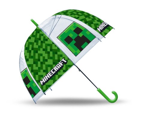 Parasolka przezroczysta manualna minecraft zielona Parasolka przezroczysta manualna minecraft zielona