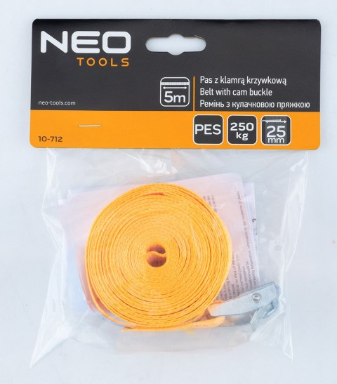 Pas z klamrą krzywkową 25 mm x 5 m 1 szt. Pas z klamrą krzywkową 25 mm x 5 m 1 szt.