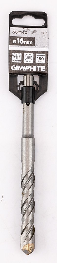 Wiertło do betonu SDS Plus z podwójną spiralą 16 x 160 mm Wiertło do betonu SDS Plus z podwójną spiralą 16 x 160 mm