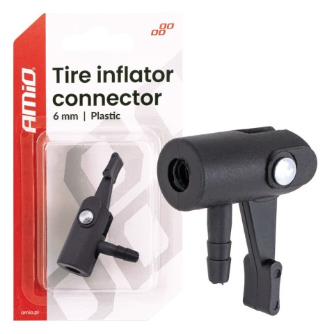 Adapter kompresora plastikowy 6mm amio-04501 Adapter kompresora plastikowy 6mm amio-04501