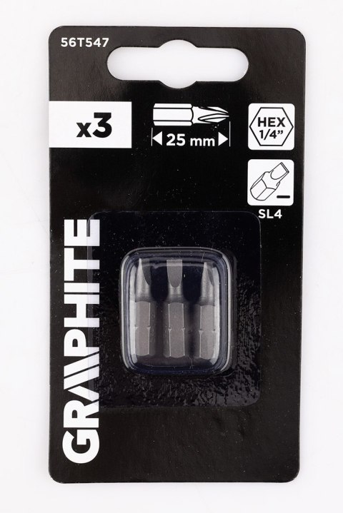 Bity SL4 x 0,6 x 25 mm, 3 szt. Bity SL4 x 0,6 x 25 mm, 3 szt.