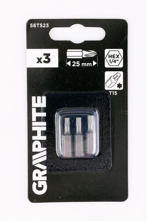 Bity Torx T15 x 25 mm, 3 szt. Bity Torx T15 x 25 mm, 3 szt.