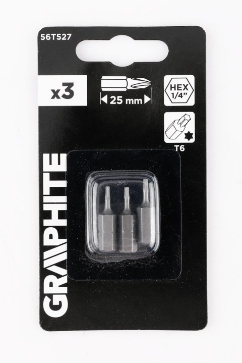 Bity Torx T6 x 25 mm, 3 szt. Bity Torx T6 x 25 mm, 3 szt.