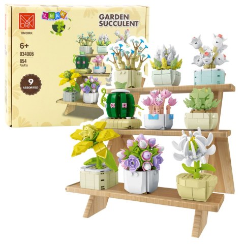 Klocki Konstrukcyjne Zestaw Kwiaty W Doniczkach 9szt. 854 el.