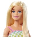 Lalka barbie fashionistas na wózku strój w kratkę