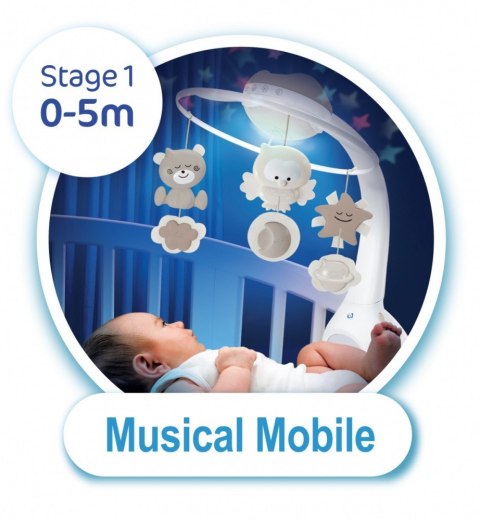 Muzyczna karuzelka 3w1 infantino beżowa Muzyczna karuzelka 3w1 infantino beżowa