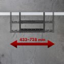 Organizer podbiurkowy na kable Maclean, max. obciążenie 5kg, max. 728mm, 2 poziomy, czarny, MC-102 B
