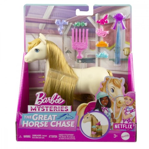 Konik barbie tornado z jasnymi włosami do stylizacji