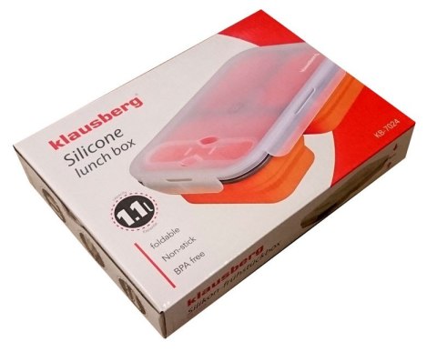 POJEMNIK LUNCHBOX SILIKONOWY 1100ml 3-KOMOROWY KLAUSBERG KB-7024 POJEMNIK LUNCHBOX SILIKONOWY 1100ml 3-KOMOROWY KLAUSBERG KB-7024