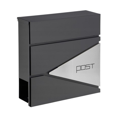 Duża Skrzynka Pocztowa Na Listy Gazety Antracytowa Napis POST 37x37x10,5 cm Duża Skrzynka Pocztowa Na Listy Gazety Antracytowa Napis POST 37x37x10,5 cm