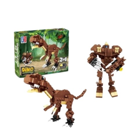 Klocki Konstrukcyjne Dinozaur Robot 2w1 50-70 el. Mix Klocki Konstrukcyjne Dinozaur Robot 2w1 50-70 el. Mix