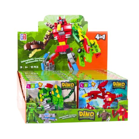 Klocki Konstrukcyjne Dinozaur Robot 2w1 50-70 el. Mix Klocki Konstrukcyjne Dinozaur Robot 2w1 50-70 el. Mix
