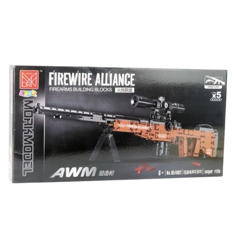 Klocki Konstrukcyjne Karabin Snajperski AWM Funkcja Strzału 1594 el.