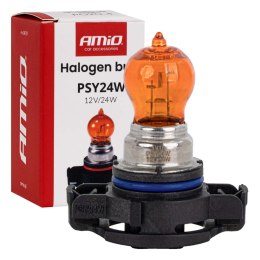 Żarówka halogenowa psy24w 12v 24w pg20-4 amber amio-04519