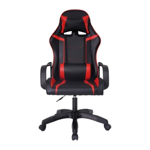 Fotel gamingowy, biurowy obrotowy VORTEX czarny, czerwony ekoskóra KO35CZE