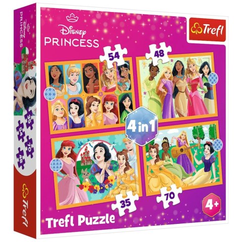 Puzzle - 4w1 Bajkowe historie - Disney Princess Trefl 34651 Puzzle - 4w1 Bajkowe historie - Disney Princess Trefl 34651