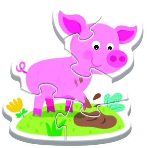 Puzzle - Baby Classic - Na farmie - Bobaski i Miś Trefl 36127 Puzzle - Baby Classic - Na farmie - Bobaski i Miś Trefl 36127