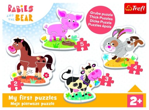 Puzzle - Baby Classic - Na farmie - Bobaski i Miś Trefl 36127 Puzzle - Baby Classic - Na farmie - Bobaski i Miś Trefl 36127