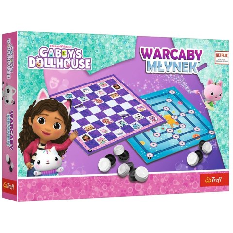 Gra Warcaby I Młynek Gabby's Dollhouse Trefl 02800 Gra Warcaby I Młynek Gabby's Dollhouse Trefl 02800