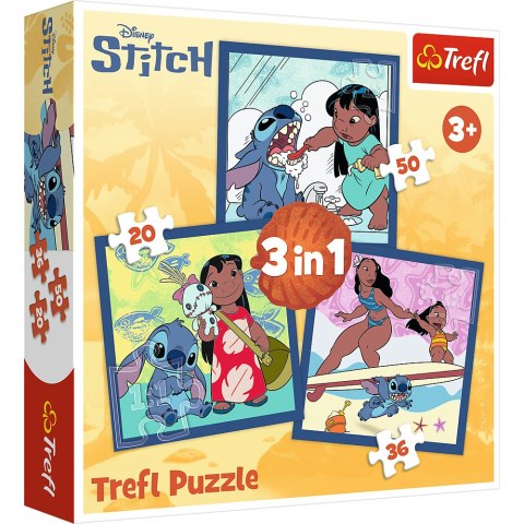 Puzzla 3w1 - Czas ze Stitchem Lilo and Stitch Trefl 34896 Puzzla 3w1 - Czas ze Stitchem Lilo and Stitch Trefl 34896