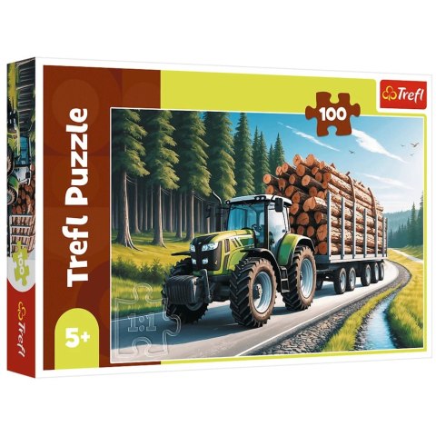 Puzzle 100 - Ciągnik leśny Trefl 16493 Puzzle 100 - Ciągnik leśny Trefl 16493