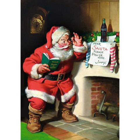 Puzzle - 1000 XMAS - Coca-Cola: Mikołaj przy kominku Trefl 10922 Puzzle - 1000 XMAS - Coca-Cola: Mikołaj przy kominku Trefl 10922