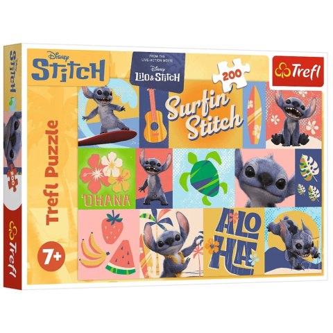 Puzzle 200 - Hawajskie przygody - Disney Stitch Trefl 13331 Puzzle 200 - Hawajskie przygody - Disney Stitch Trefl 13331